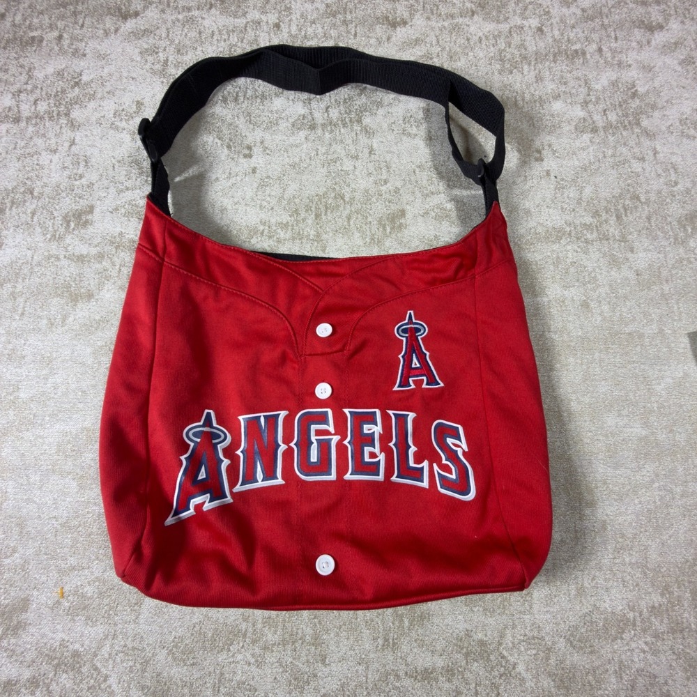 Los Angeles Angels MLB Red Jersey Tote Shoulder Bag Adjustable Strap 16 x 13